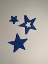 Filzstern durchbrochen, blau
